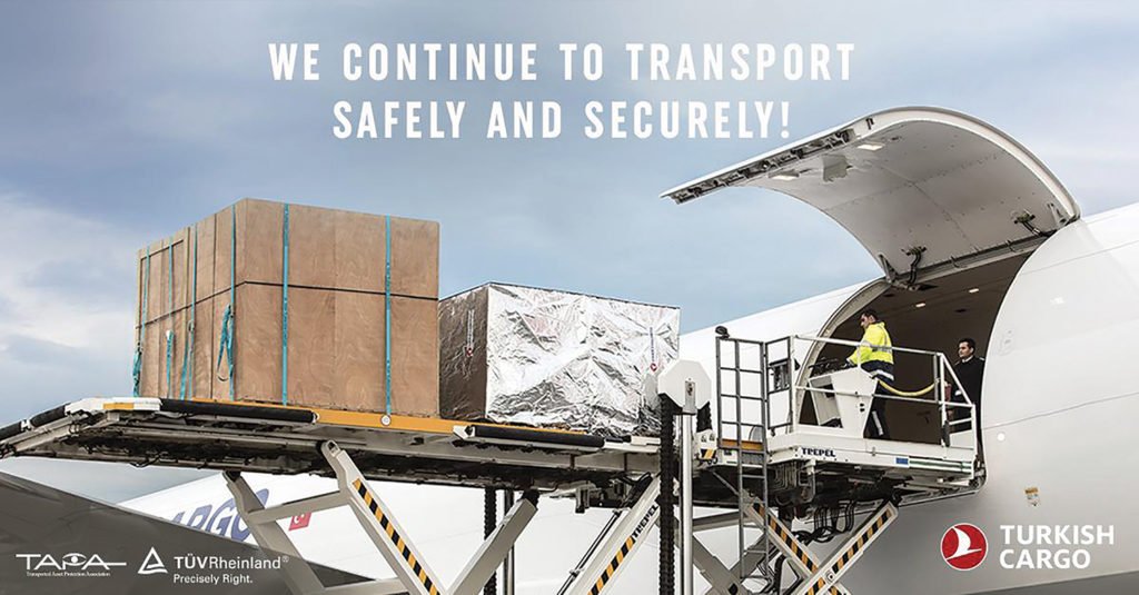 Turkish Cargo is entitled to “TAPA FSR” security certificate.