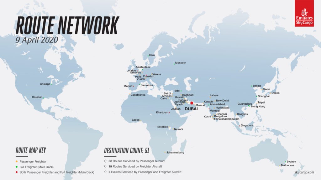 Emirates SkyCargo scales up network and operations for the transport of essential commodities