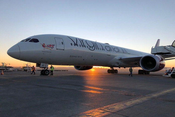 The flight, carrying much-needed medical supplies, arrived ahead of schedule today into Johannesburg (PRNewsfoto/Virgin Unite)