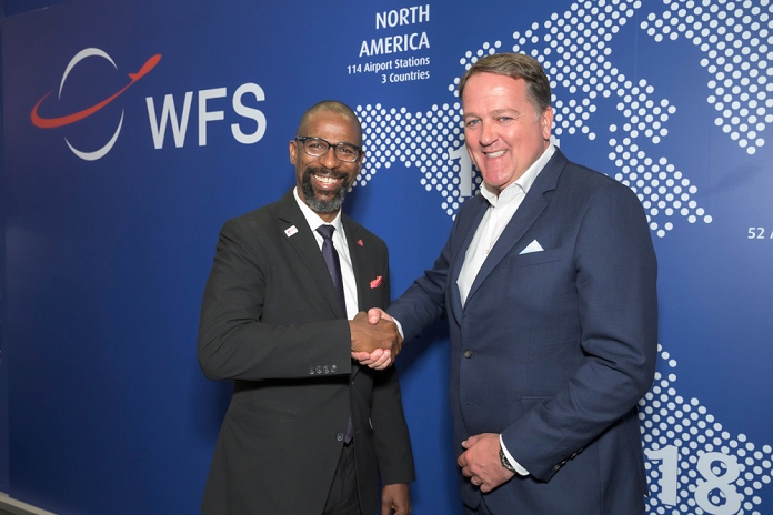 Left to right: Elliott Paige, director air services development at Atlanta Airport and Craig Smyth, group chief executive, WFS.
