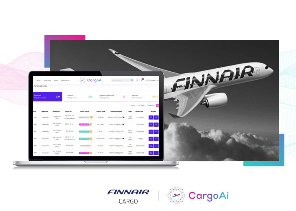 Finnair Cargo chooses CargoAi to e-market its worldwide offering
