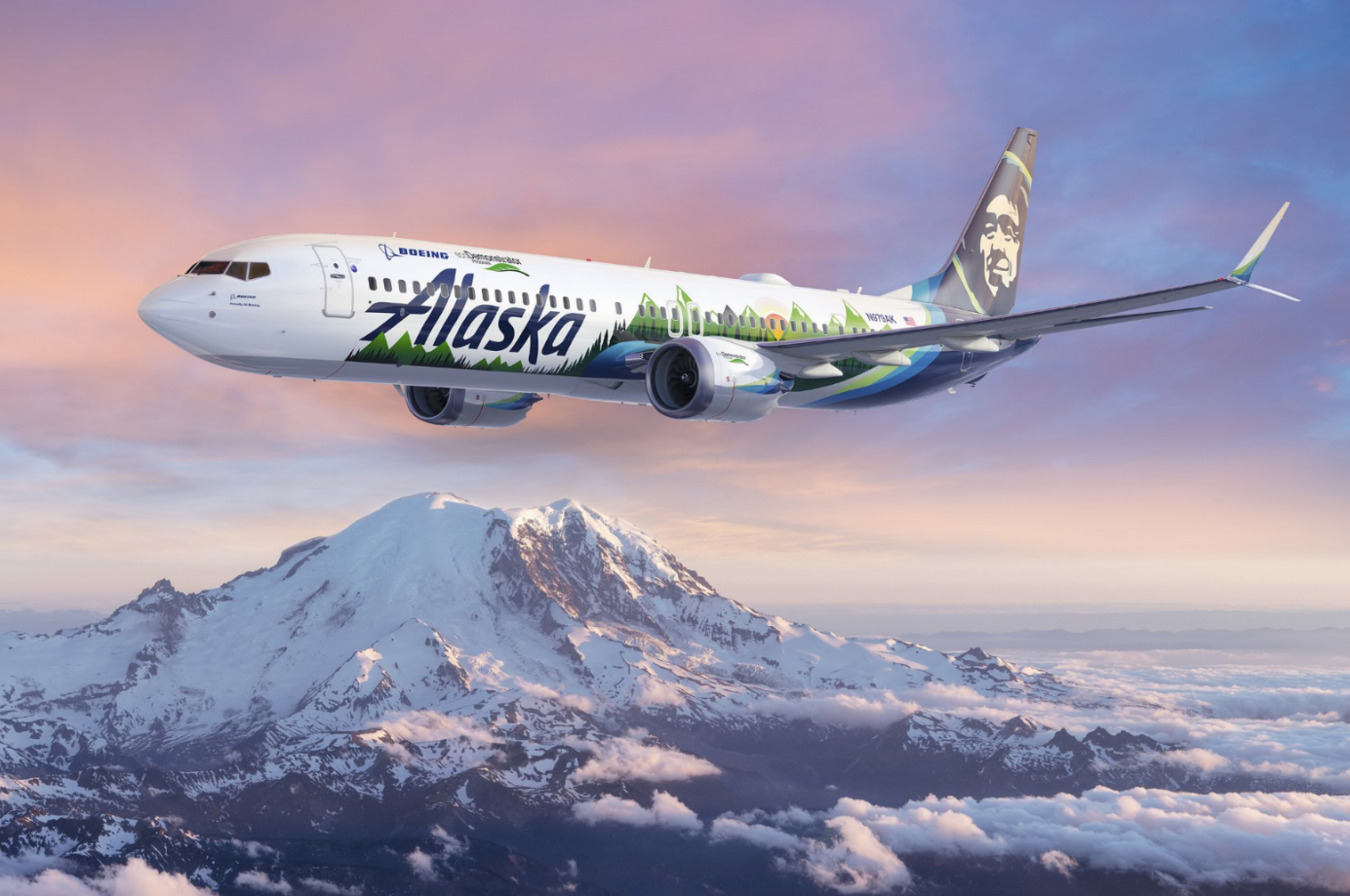 An Alaska Airlines 737-9 is serving as the flying test lab for Boeing's 2021 ecoDemonstrator program, which will evaluate about 20 technology projects