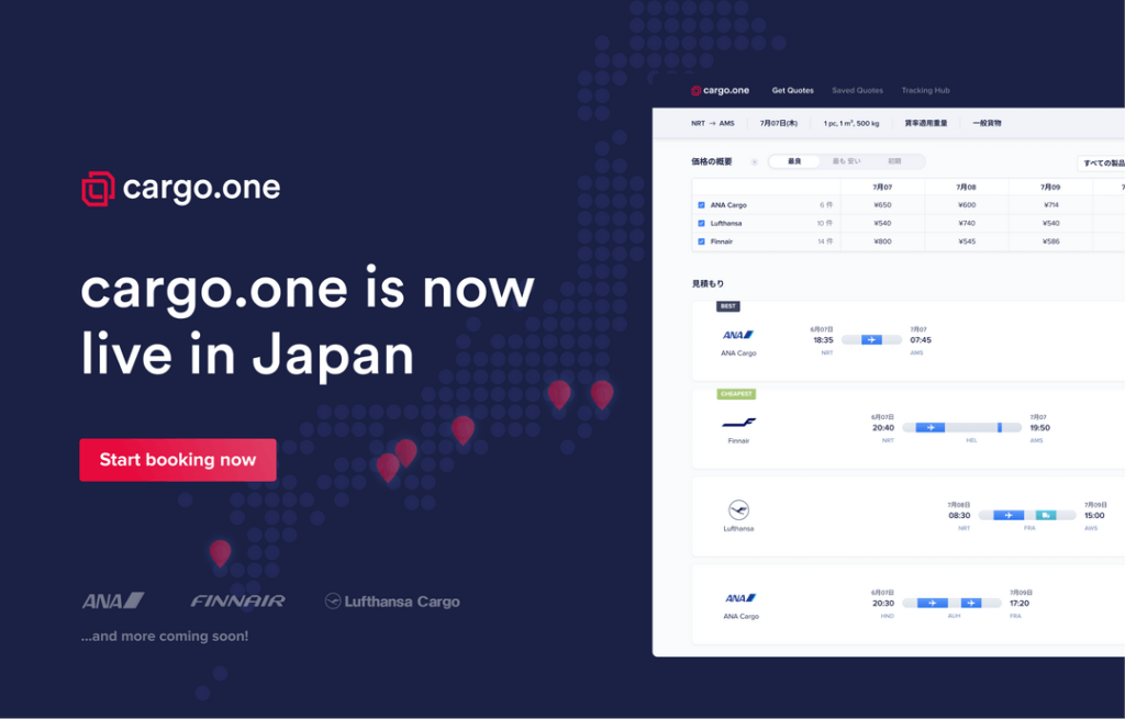 cargo.one launches in Japan, offering the best way to book air cargo digitally 
