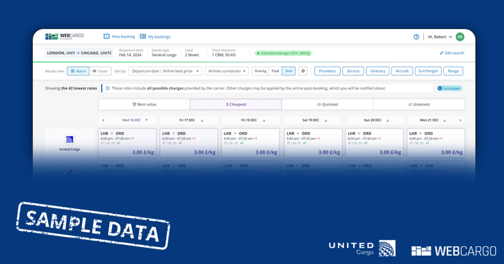 United Cargo Adds Capacity to WebCargo by Freightos’ Booking Platform, Extending Cargo Sales Portal Capabilities