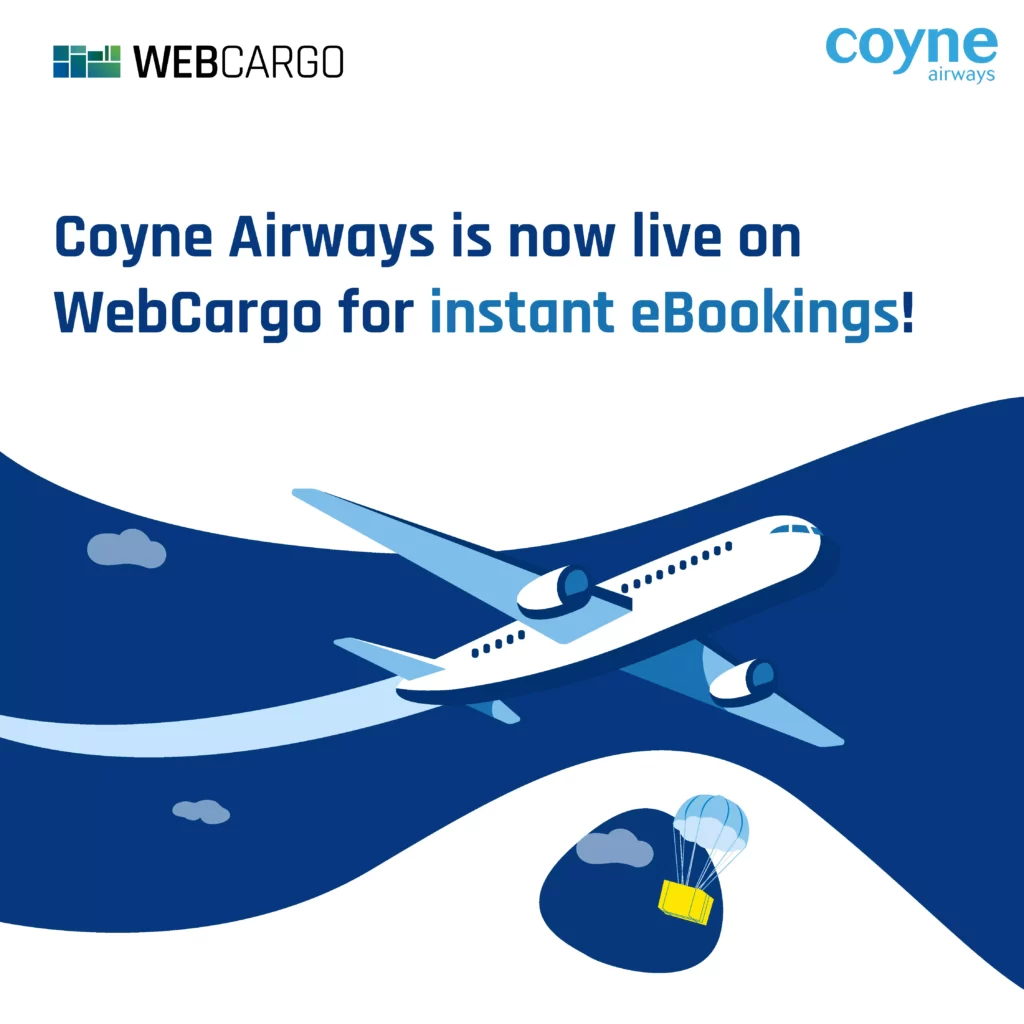 Coyne Airways becomes First Carrier to Offer Booking for Dangerous Goods on WebCargo by Freightos
