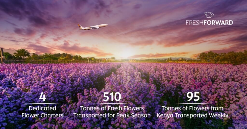 Etihad Cargo Transports Over 500 Tonnes of Flowers from Kenya for Valentine’s Day and Mother’s Day