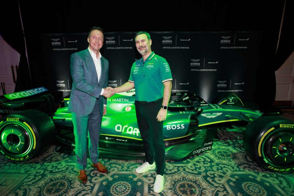 Aston Martin Aramco Takes Flight with Atlas Air Worldwide as Official Logistics Partner