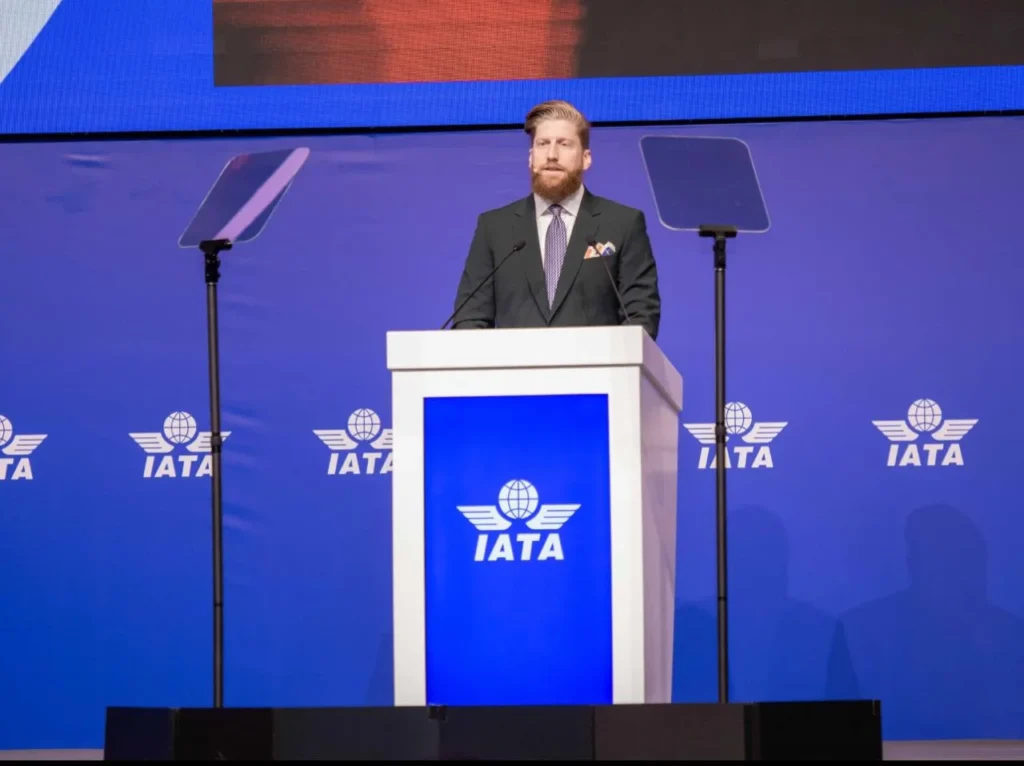 Brendan Sullivan , IATA Global Head of Cargo address delegates of World Cargo symposium in Dubai