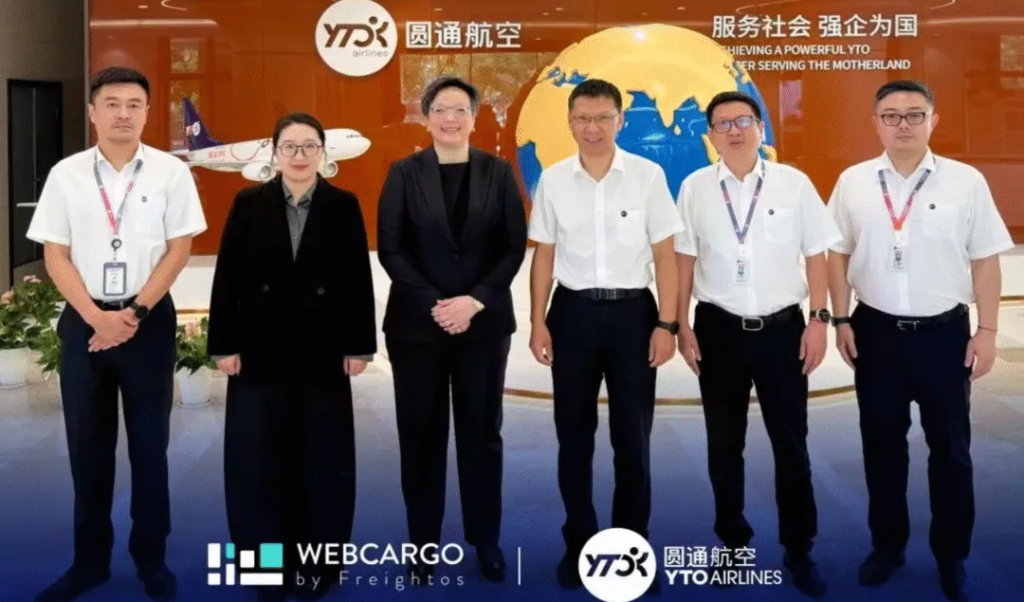 YTO Cargo Airlines, a Top 5 Chinese Carrier, Joins WebCargo by Freightos, Boosting Digital Access to China-South Asia