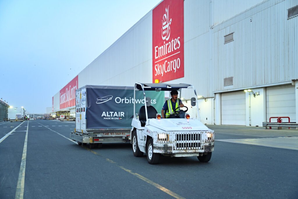 Emirates SkyCargo transports Orbitworks’ Altair-1, the first commercial AI-enabled satellite developed and manufactured in the UAE