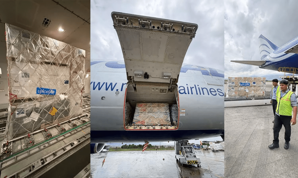 National Airlines Airlifts UNICEF Relief Supplies to Flood-Hit Nepal