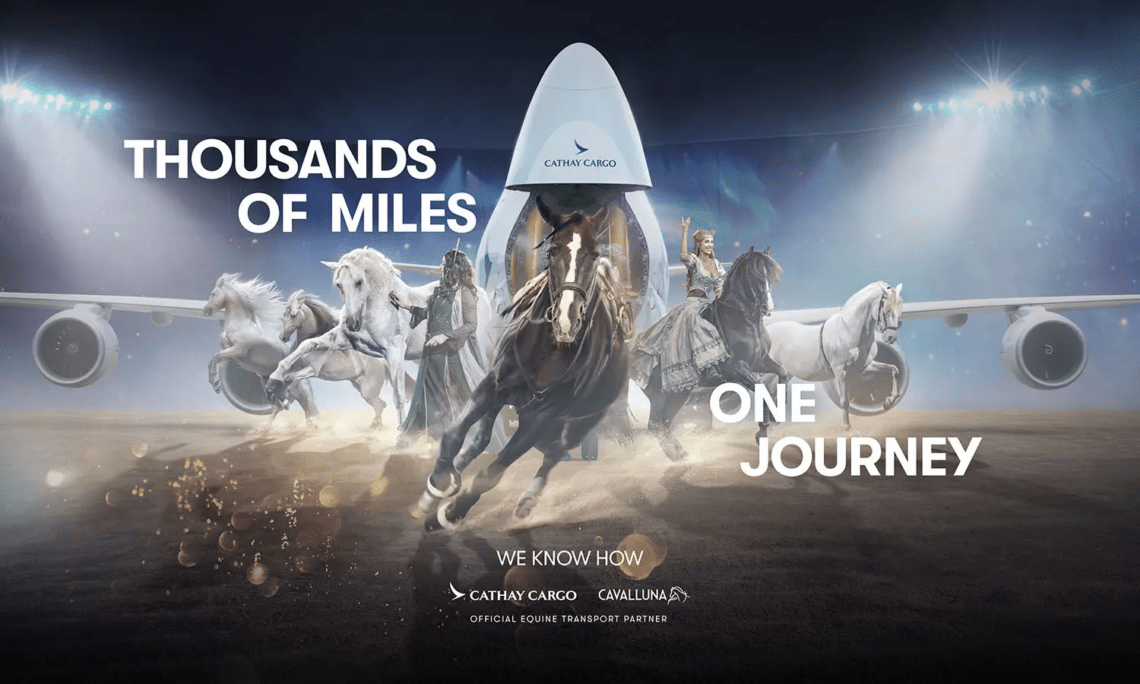 Cathay Cargo flies CAVALLUNA’s equine cast to its first stage outside Europe