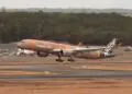 Airbus A350F freighter take-off