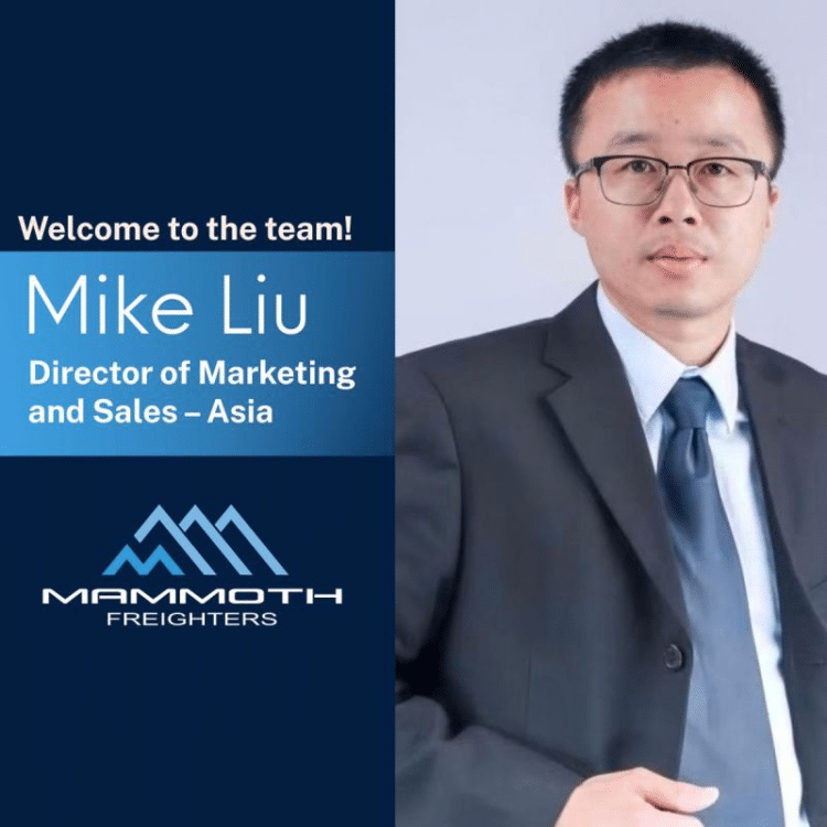 Mammoth Freighters Appoints MikeLiu to Lead Sales and Marketing in Asia