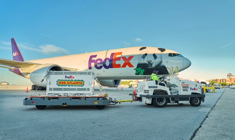 FedEx Panda Express transports giant pandas from China to the US